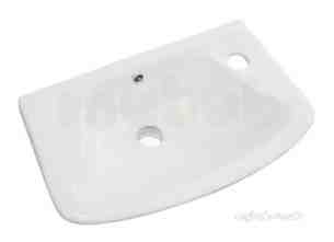 Eastbrook Sanitary Ware -  Loire 460 X X270 Cloakroom Basin Two Tap Holes Wh