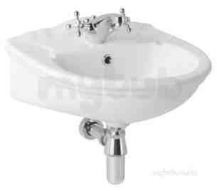 Eastbrook Sanitary Ware -  Eastbrook Tamarind 465 Basin Two Tap Holes Wh