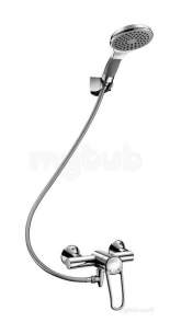 Delabie Brassware -  Delabie Auto Drain Shower Kit W. Securitouch Mixer 2739ep Offset Sp 2739hyg