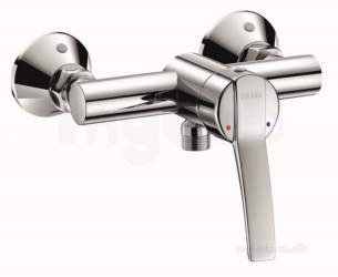 Delabie Brassware -  Delabie Auto Drain Shower Kit W. Securitouch Mixer 2739ep Offset Sp 2739tep