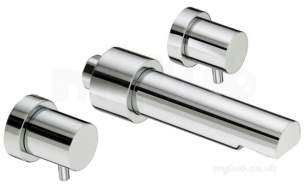 Bristan Brassware -  Prism 3th Wall Mounted Bath Filler Cp