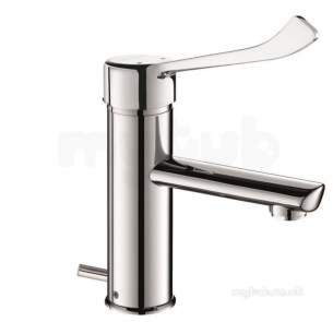 Delabie Basin Mixers -  Delabie Bioclip Mechanical Basin Mixer H85mm Plus Waste Hygiene Lever