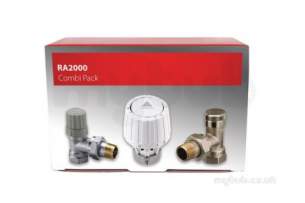 Danfoss Randall Commercial Valves -  Danfoss 013g602300 White Vertical Angle Combi Pack With Lockshield Valve