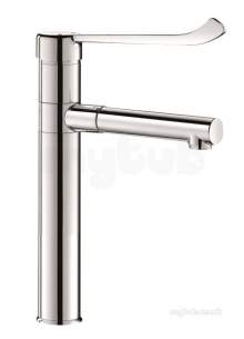 Delabie Brassware -  Delabie Mixer With Bioclip Swivel Spout H160 Plus 2 St Steel Spouts