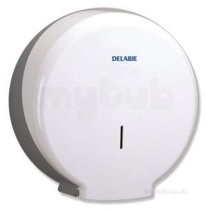 Delabie Dispensers -  Delabie Hypereco Toilet Paper Dispenser 400m White Abs