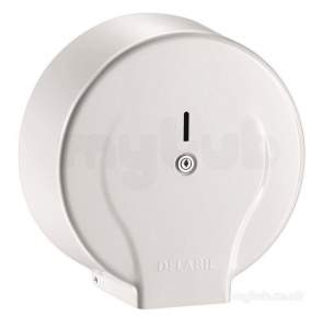 Delabie Dispensers -  Delabie Toilet Paper Dispenser 400m White Lacquered Steel