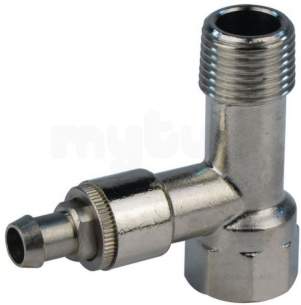 Compression Stop Cocks -  B And C 1/2m/f Bsp Chrome Drain Cock W.gas