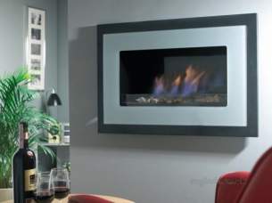Flavel Gas Fires -  Flavel Pure Gas Fire Silver/black Glass