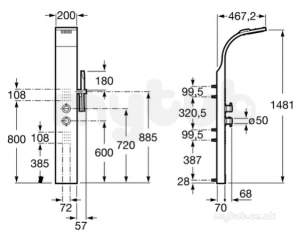 Roca Brassware -  Essential Shower Column Chrome 2h0417000