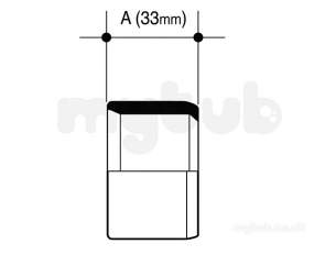 Osma Above Ground Drainage -  2m456w White Osma 2/50x1.1/2/40 Reducer