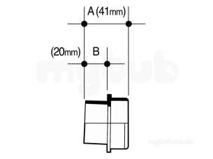 Osma Above Ground Drainage -  2s298b Black 32mm Sw/s Boss Adaptor 32mm