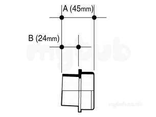 Osma Above Ground Drainage -  2s299b Black 40mm Sw/s Boss Adaptor 40mm