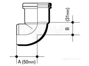 Osma Above Ground Drainage -  2s360g Grey Osma 90d Adapt For 2 Inch Pipe