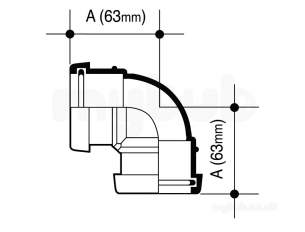 Osma Push Fit Wastes -  Osma 2w160g Knuckle Bend-90 Degree 2w160 G