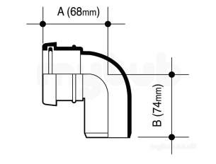 Osma Push Fit Wastes -  Osma 2w260g Spigot Bend-90 Degree 2w260 G