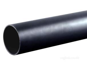 Osma Above Ground Drainage -  2z073 50mm P/e Pipe 3 Metre Black Abs