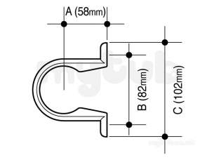 Osma Above Ground Drainage -  2m081e Olive Osma 50mm Pipe Bracket