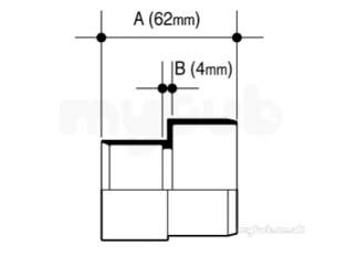 Osma Above Ground Drainage -  2z086 50mm X 40mm Invert Reducer Black Abs