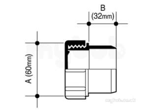 Osma Above Ground Drainage -  2z292 50mm Access Plug Black Abs