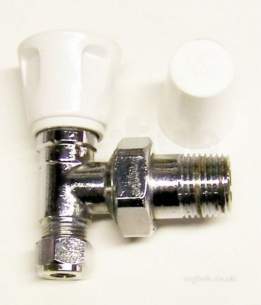 Wasp 10 Radiator Valves -  Wasp Ten Angle Wheelhead Valve 8mm Chrome Plated