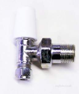 Wasp 10 Radiator Valves -  Wasp Ten Angle Lockshield Valve 8mm Chrome Plated