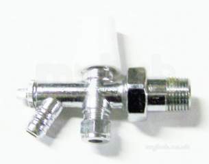 Wasp 10 Radiator Valves -  Wasp Ten Angle Lockshield And Drain Off 8mm Chrome