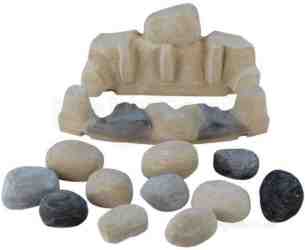 Valor Gas Fire Spares -  Valor 5108537 Ceramics Pebble Set