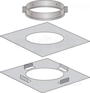 SFL Sw Chimney Flue -  Sfl Nova Sm Ceiling Support 200mm