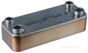 Ferroli Boiler Spares -  Ferroli 39812300 Dhw Heat Exchanger