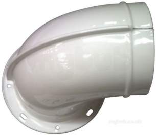 Halstead Heating Boiler Spares -  Halstead Hstead 130596 White Flue Elbow