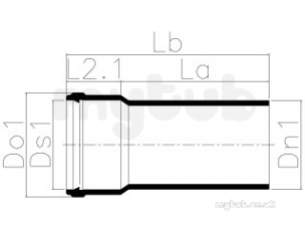 Osma Above Ground Drainage -  3003361 110mm Short Socket Length -150mm