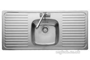 Rangemaster Sinks -  Linear Lr1160 1160 X 508 One Tap Hole Sbdd Ss