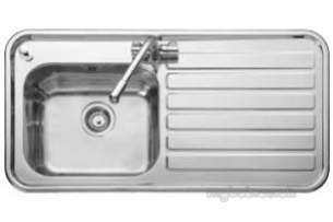 Rangemaster Sinks -  Luxe Lx105l 1000 X 500 One Tap Hole Sblhd Ss