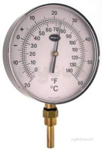 Brannan Thermometers -  150mm Alpha Vert Therm -20/60c And F 32/924
