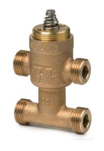 Landis and Staefa Hvac -  Siemens Vmp 47.10 1/2 Inch 4port Fcu Valve Kv-1.0 Vmp47.10-1s