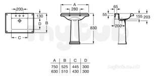 Roca Sanitaryware -  New Classical 630mm One Tap Hole Basin White
