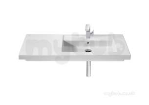 Roca Furniture and Vanity Basins -  Roca Prisma 900mm Right Hand Basin White