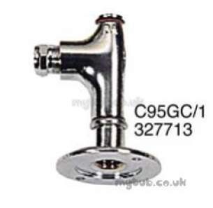 Gas Fire Fittings and Gas Cocks -  8mm Chrome Plated 1 Inch Restrict0r Elbow 2195gc