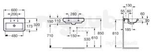 Roca Sanitaryware -  Dama-n Compact 600mm Basin White