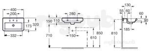 Roca Sanitaryware -  Dama-n Compact 400mm Basin White