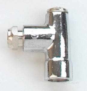 Gas Fire Fittings and Gas Cocks -  8mm Chrome Plated 1 Inch Restrict0r Elbow 2195gc