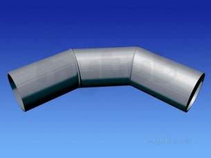 Wavin Blue and Black Large Bore Pipe -  Et Pe-100 Bend 45deg Bk 400 11 P/e 33401541