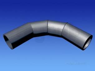 Wavin Blue and Black Large Bore Pipe -  Jet Pe-100 Bend 90 Degree Bk 250 11 P/e 33251591
