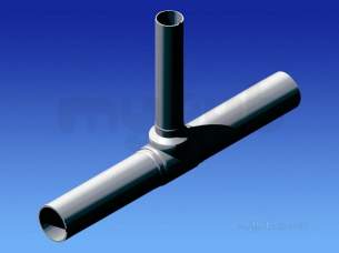 Wavin Blue and Black Large Bore Pipe -  Jet Pe-100 Pup Rbt 90 Degree Bk 110x90x110 17 33117709