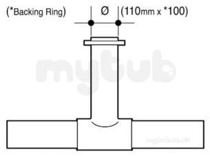 Wavin Blue and Black Large Bore Pipe -  Jet Pe-100 Pup Fbt Bk 110x100x110 11 33111800