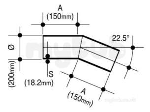 Wavin Blue and Black Large Bore Pipe -  200x22d Hppe11black Mit Bnd 33201520