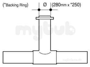 Wavin Blue and Black Large Bore Pipe -  Jet Pe-100 Pup Fbt 90 Degree Bk 280x250x280 11 33281800