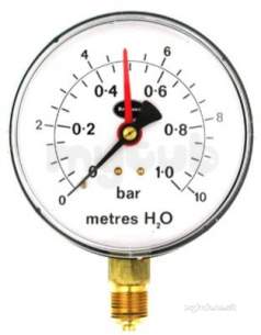 Brannan Thermometers -  Brannan 100mm P/gauge 4bar/40m 34/664