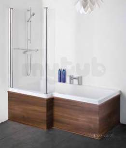 Eastbrook Baths -  Quantum Diamante Front Panel Left Hand Hi Gl Wh