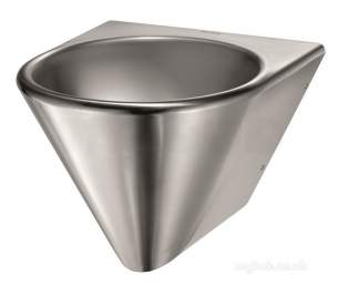 Delabie Washbasins and Sinks -  Delabie Bob Wall Mtd Basin No Tap Hole 304 St Steel Satin